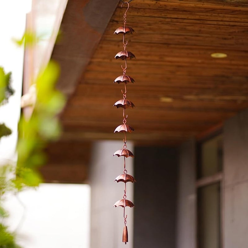 مُصْطَدَة مَطَر مَعْدَنِيَّة مِظَلَّة تَصْرِيف سَقْفِيّ زَخْرَفَة مَصْرِف مَائِيّ - Image 2